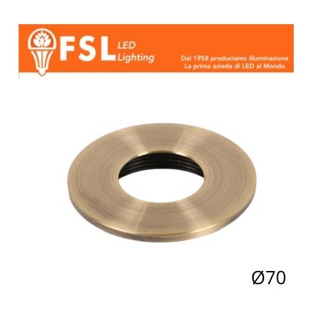 Cover Piatta per Punto Luce LED – Ø70 – Bronzo