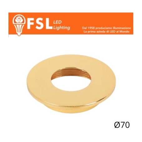 Cover Piatta per Punto Luce LED – Ø70 – Oro