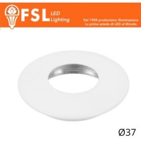 Cover Curva per Punto Luce LED  – Ø37 – Bianco opaco