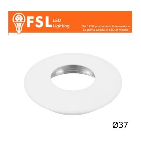 Cover Curva per Punto Luce LED  – Ø37 – Bianco opaco