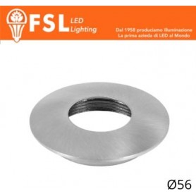 Cover Curva per Punto Luce LED – Ø56 – Nichel Satinato
