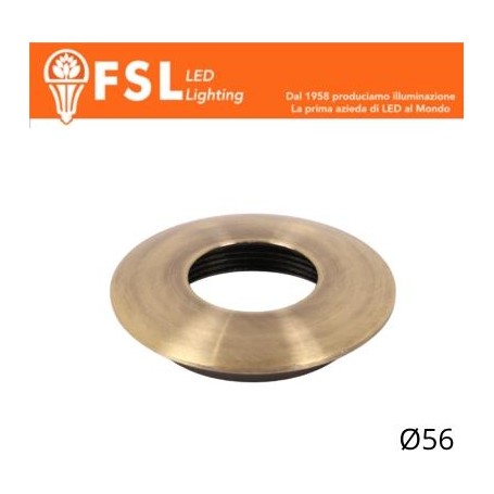 Cover Curva per Punto Luce LED – Ø56 – Bronzo