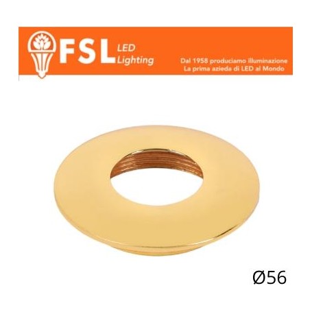 Cover Curva per Punto Luce LED – Ø56 – Oro