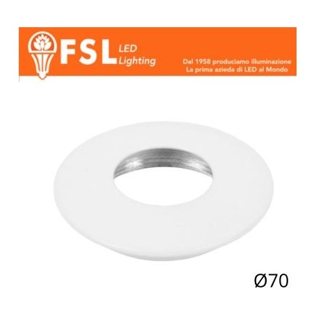 Cover Curva per Punto Luce LED – Ø70 – Bianco opaco