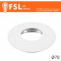 Cover Curva per Punto Luce LED – Ø70 – Bianco opaco