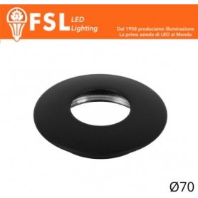 Cover Curva per Punto Luce LED – Ø70 – Nero