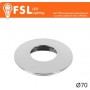 Cover Curva per Punto Luce LED – Ø70 – Cromo
