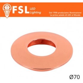 Cover Curva per Punto Luce LED – Ø70 – Oro Rosa