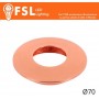 Cover Curva per Punto Luce LED – Ø70 – Oro Rosa