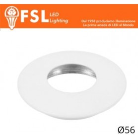 Cover Curva per Punto Luce LED – Ø56 – Bianco opaco