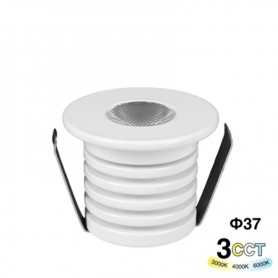 Punto Luce LED Spotlight da Incasso 1W Selettore CCT 37*37mm IP20