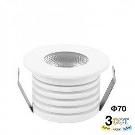 Punto Luce LED Spotlight da Incasso 7W Selettore CCT 70*75mm IP20