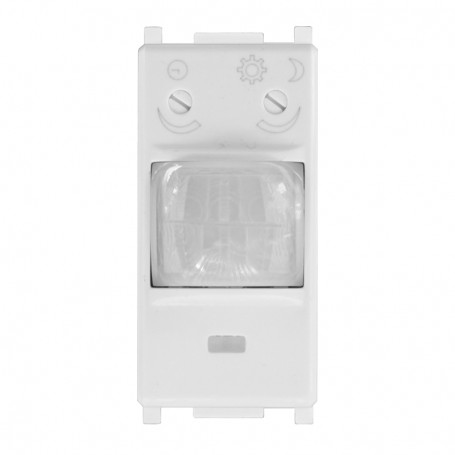 Ettroit Sensore di Movimento 1 Modulo Bianco Con Regolazione TEMPO/LUX Compatibile con Vimar Arke