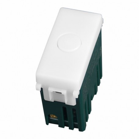 Ettroit Lampada Segnapasso LED 1 Modulo Nera 220V 4000K Con Interruttore CLICK ON/OFF Compatibile Vimar Arke