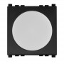 Ettroit Lampada Segnapasso LED 2 Moduli Nera 220V 4000K Con Interruttore CLICK ON/OFF Compatibile Vimar Arke