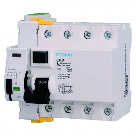 Ettroit Interruttore differenziale riarmo automatico 4P 63A JXR4