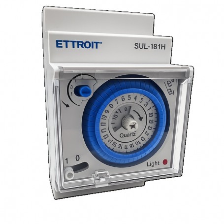 Interruttore Temporizzatore Meccanico Analogico 3M su Guida DIN 30 Min AC110V-230V 24 ore