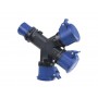 Moltiplicatore 3 Uscite Mobile IP54 - spina 2P+T 16A - prese 2P+T 16A 220V - ROSI 1001402