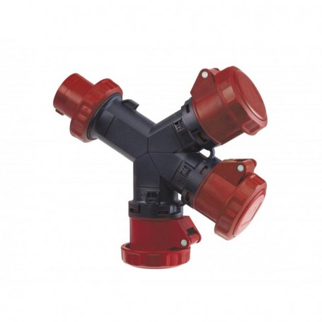 Moltiplicatore 3 Uscite Mobile IP54 - spina 3P+T 16A - prese 3P+T 16A 380V - ROSI 1001405