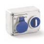 Presa interbloccata con fondo 16A 3P 220V IP44 - ROSI 14.3214B6