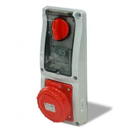 Presa interbloccata da incasso con portafusibili 16A 4P 380V IP67 - ROSI 16.3316R6-I