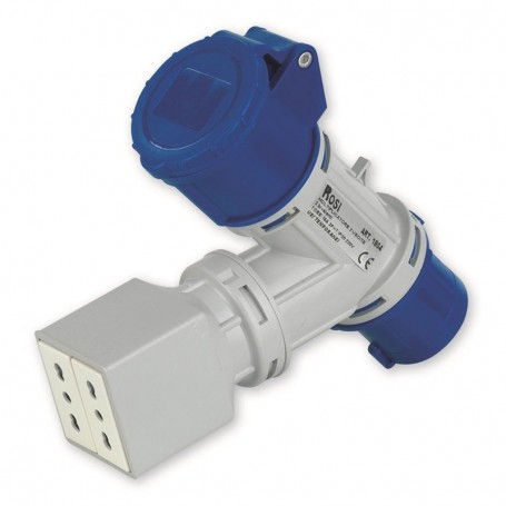 Moltiplicatore 2 Uscite Mobile IP54 2 PR BIV+1 CEE 3P 16A 220V - ROSI 1001804