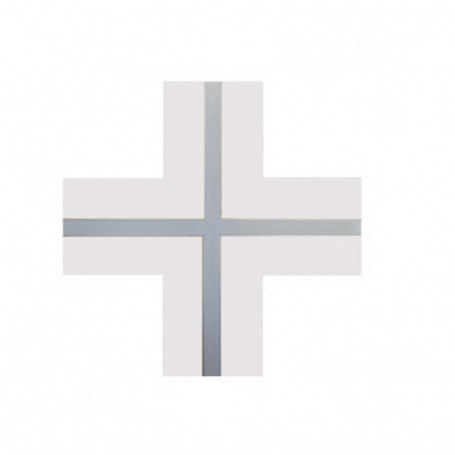 Raccordo a X Per Taglio Luce in Cartongesso Cover Opale