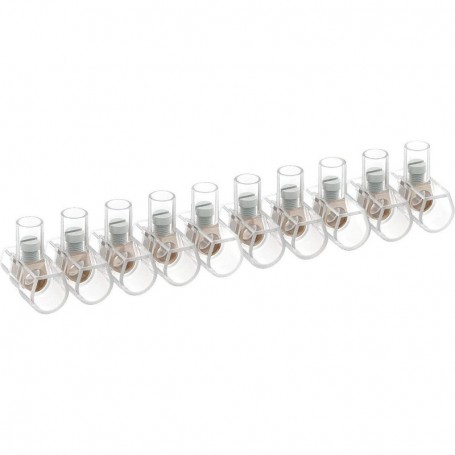 Morsetti a Cappuccio Volanti Trasparenti 10 poli 6.0 mm2 500V 1 Stecca