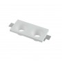 Portafaretto in Gesso Ceramico Stondato Conico Doppio da Incasso per GU10/MR16