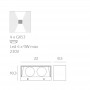 Applique Moderno Top Light SPA AG GX53 LED IP54 Alluminio Vetro Biemissione