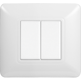 Placca in Plastica Bianca Compatibile Bticino Matix - 2 Posti - Ettroit