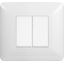 Placca in Plastica Bianca Compatibile Bticino Matix - 2 Posti - Ettroit