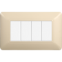 Placca in Plastica Sabbia Compatibile Bticino Matix - 4 Posti - Ettroit