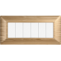 Placca in Plastica Satinata Oro Compatibile Bticino Matix - 6 Posti - Ettroit