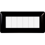 Placca in Plastica Nera Compatibile Bticino Matix - 6 Posti - Ettroit