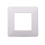 Placca in Plastica Bianca Compatibile Vimar Plana - 2 Posti - Ettroit
