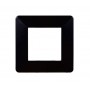 Placca in Plastica Nera Compatibile Vimar Plana - 2 Posti - Ettroit