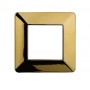 Placca in Plastica Oro Lucido Compatibile Vimar Plana - 2 Posti - Ettroit
