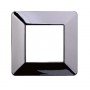 Placca in Plastica Cromato Lucido Compatibile Vimar Plana - 2 Posti - Ettroit