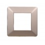 Placca in Plastica Bronzo Compatibile Vimar Plana - 2 Posti - Ettroit