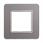Placca in Vetro Silver Compatibile Vimar Plana - 2 Posti - Ettroit
