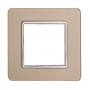 Placca in Vetro Oro Compatibile Vimar Plana - 2 Posti - Ettroit