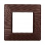 Placca in Plastica Bronzo Satinata Compatibile Vimar Plana - 2 Posti - Ettroit