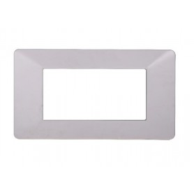 Placca in Plastica Bianca Compatibile Vimar Plana - 4 Posti - Ettroit