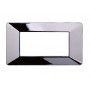 Placca in Plastica Cromato Lucido Compatibile Vimar Plana - 4 Posti - Ettroit