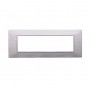 Placca in Plastica Bianca Satinata Compatibile Vimar Plana - 7 Posti - Ettroit