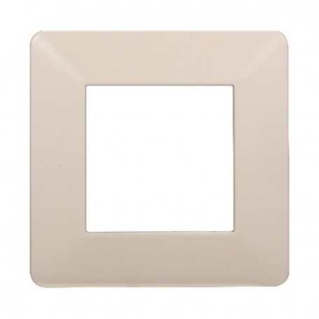 Placca in Plastica Sabbia Compatibile Vimar Plana - 2 Posti - Ettroit