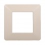 Placca in Plastica Sabbia Compatibile Vimar Plana - 2 Posti - Ettroit
