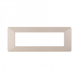 Placca in Plastica Sabbia Compatibile Vimar Plana - 7 Posti - Ettroit