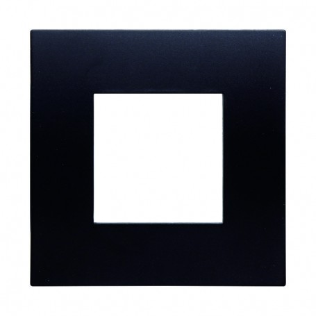 Placca in Plastica Nero Compatibile Vimar Arkè - 2 Posti - Ettroit